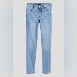 Universal Standard High Rise Skinny Distressed Light Blue 32" Inseam